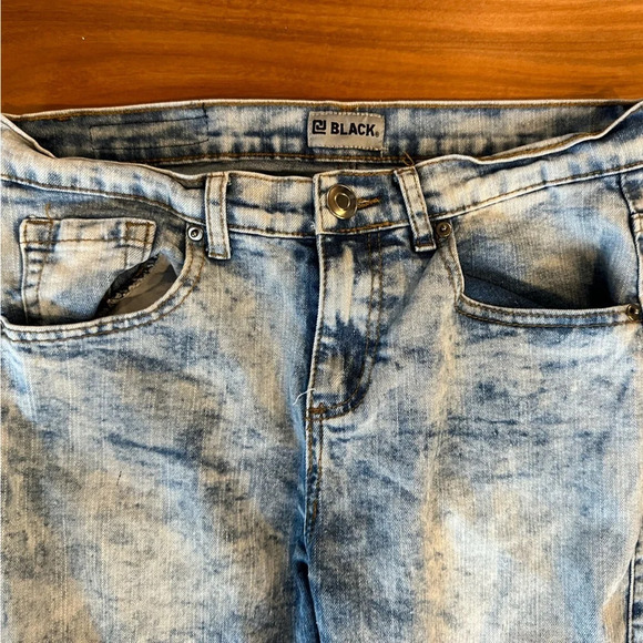 CJ Black Vintage Bleached Zip Ankle Skinny Flex Jeans size 28/30 - Picture 3 of 6